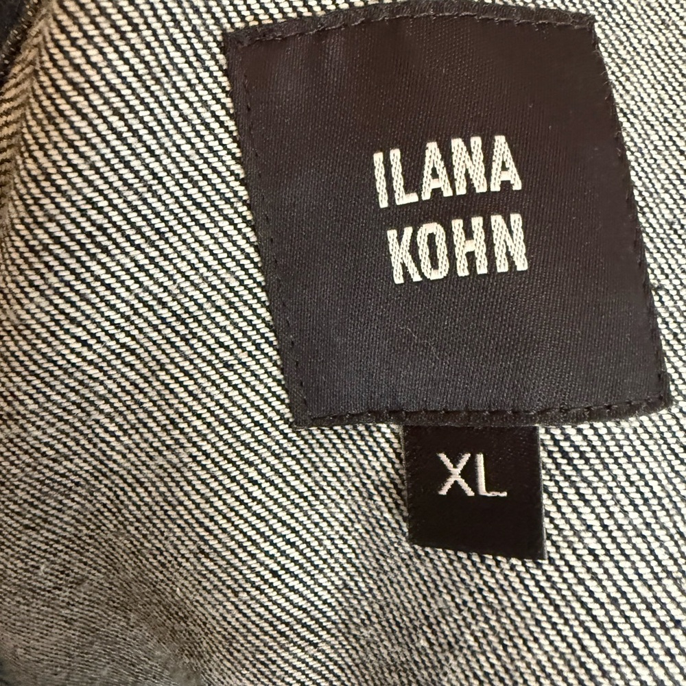 Ilana Kohn Cropped Dark Blue Denim Jacket Women's Size XL - Picture 8 of 8